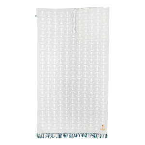 Badetuch-Beutel „Anker“, Grau, 90 x 160 cm, Räder