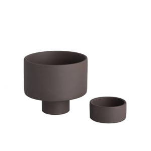 LIAVED Kerzenhalter, Braun, 9 cm, Storefactory