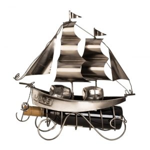 Exklusiver Wein-Flaschenhalter ‘Segelschiff’ für Kenner