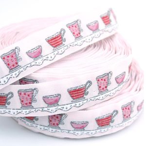 Tassen rosa-rot 2 cm breit