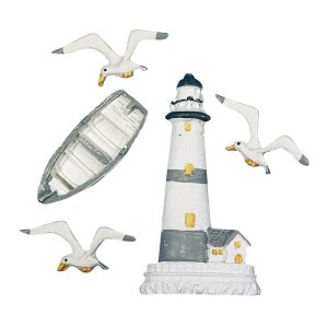 Polyresin-Streuteile: Meeresbrise, Premium-Qualität, 4-8 cm, 5 Stück, Dekorativ