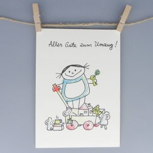 Alles Gute zum Umzug Karte