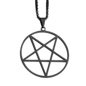Easure Black Pentacle Necklace