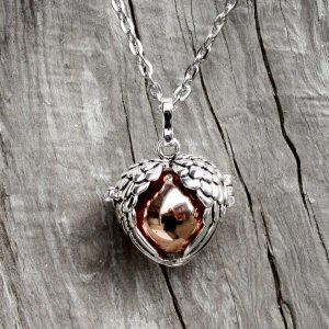 *Mein Engel-Rufer*  Design Flügel-Herz Kugel rosegold