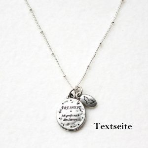 * I FEEL GOOD * Freiheit * Anhänger an versilberten Kettchen