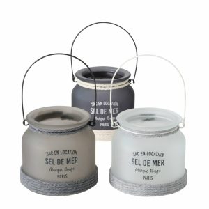 Exklusives Highline Windlicht Seldemer, Beige, Grau, Weiss