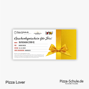 Geschenkgutschein für Pizza Lover