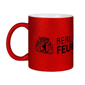 XMAS Glitzertasse BF Rot