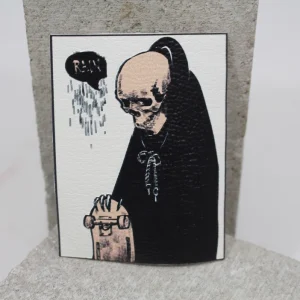 Godmachine Leather Look Sticker Death Can’t Skate