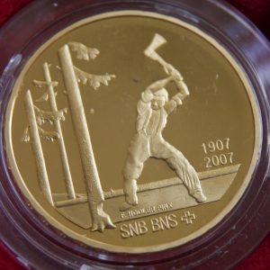 Goldmünze Schweiz 50 Fr. Sondermünze 2007 Der Holzfäller Second-Hand Wertanlage?