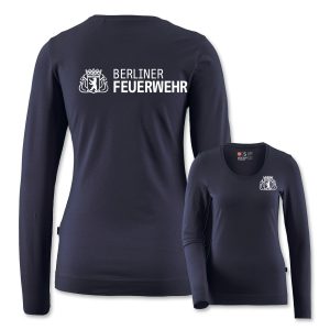 Damen Langarmshirt e.s. cotton stretch BF Navy