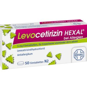 Levocetirizin Hexal bei Allergien 5 mg Filmtabletten – 50 Stück