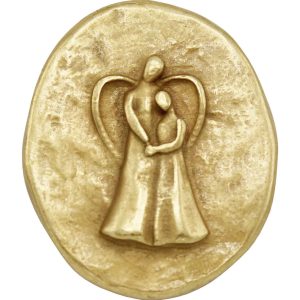 Engel Münze „du bist nicht allein“ von Angels Welcome vergoldet