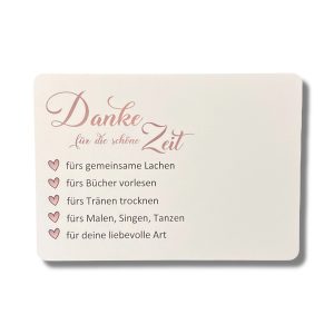 Karte Danke für die schöne Zeit