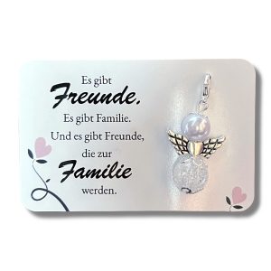 Kärtchen mit Schutzengel Freunde die zur Familie werden