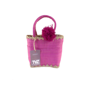 TAZ Korbtasche RAFFIA BABY Fuchsia