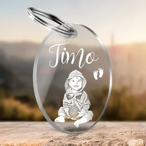 Acrylanhänger zum Vatertag mit Foto- und Textgravur