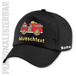 Kinder-Cap „FEUERWEHR + Wunschtext“