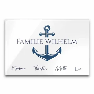 Türschild mit Anker Motiv aus Acrylglas bunt bedruck | ab 9×6 cm