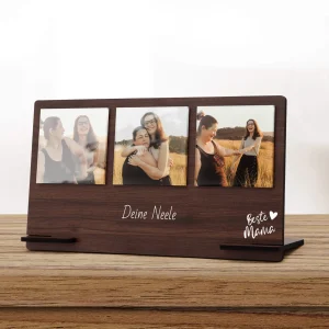 Echtholz Fotoständer im Querformat 28×16 cm – Mit Acrylglasbildern