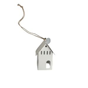 Haus zum Aufhängen, Weiß, 9 cm, VL Home