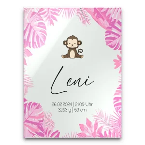 Kinderzimmer Wandbild mit Namen und Geburtsdaten