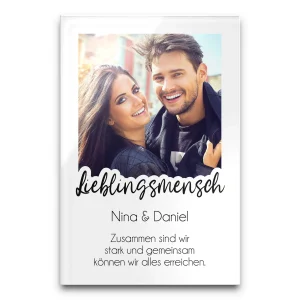 Lieblingsmensch Wandbild mit eigenem Foto personalisiert
