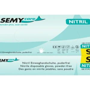 B2B Nitril-Einweghandschuhe weiß, frei von Latex, puderfrei, texturiert, Rollrand | EN 455; 10 x 100 Stück | für…