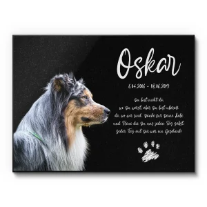 Personalisierter Grabschmuck aus Granit in 40×30 cm