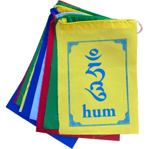 Tibetische Fahne Om Mani Padme Hum groß